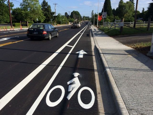 Buffered bike lane example 1