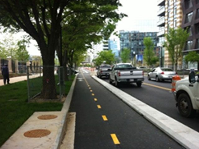 Protected bike lane example 2